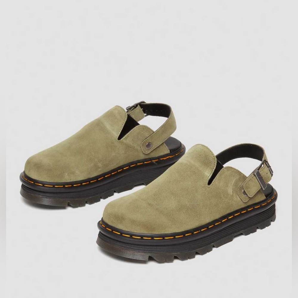 Women’s Dr Martens Zebzag Suede Slingback Platform Mules Size 10